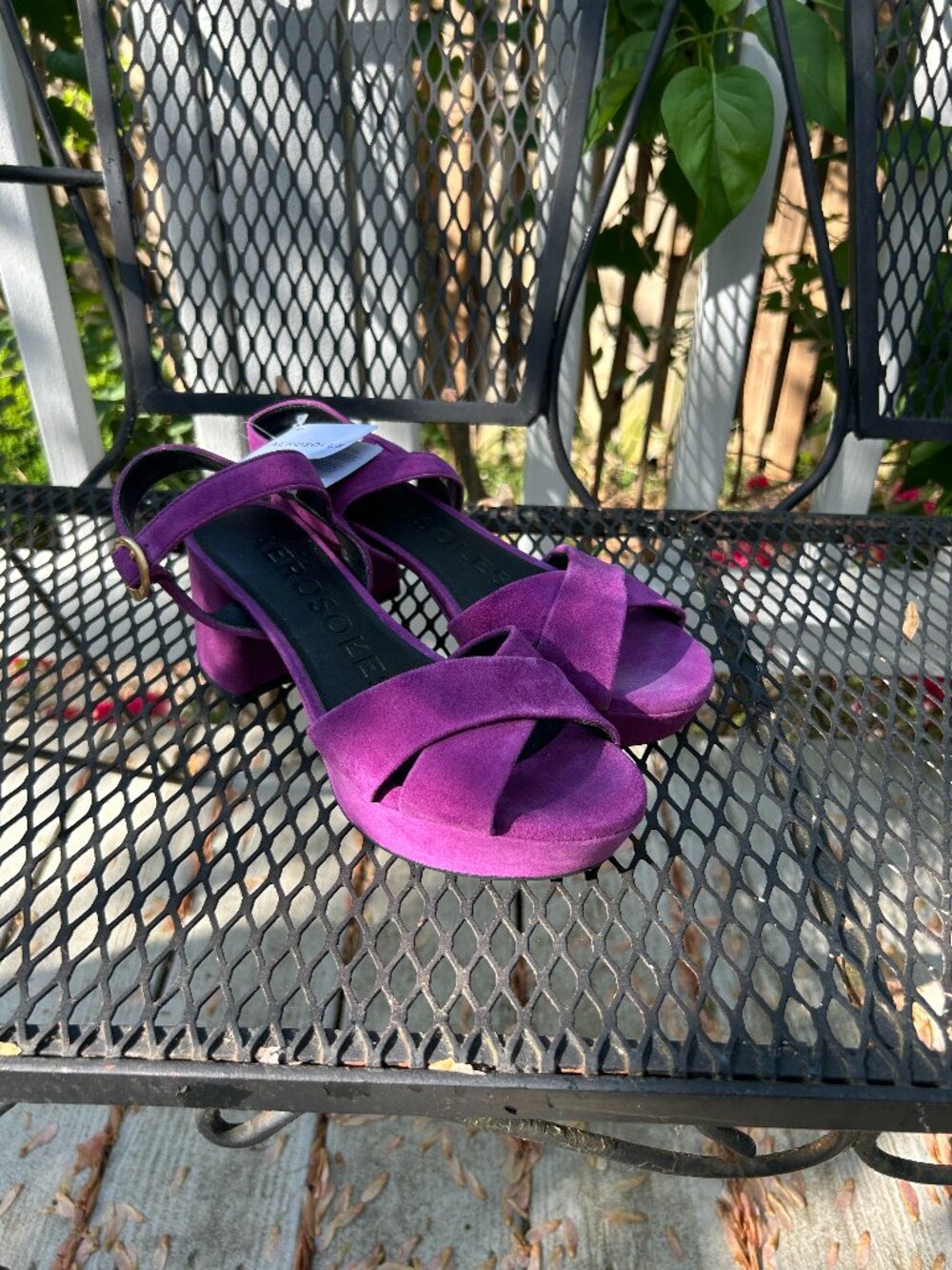 NWT Aerosoles platform block heel suede sandals